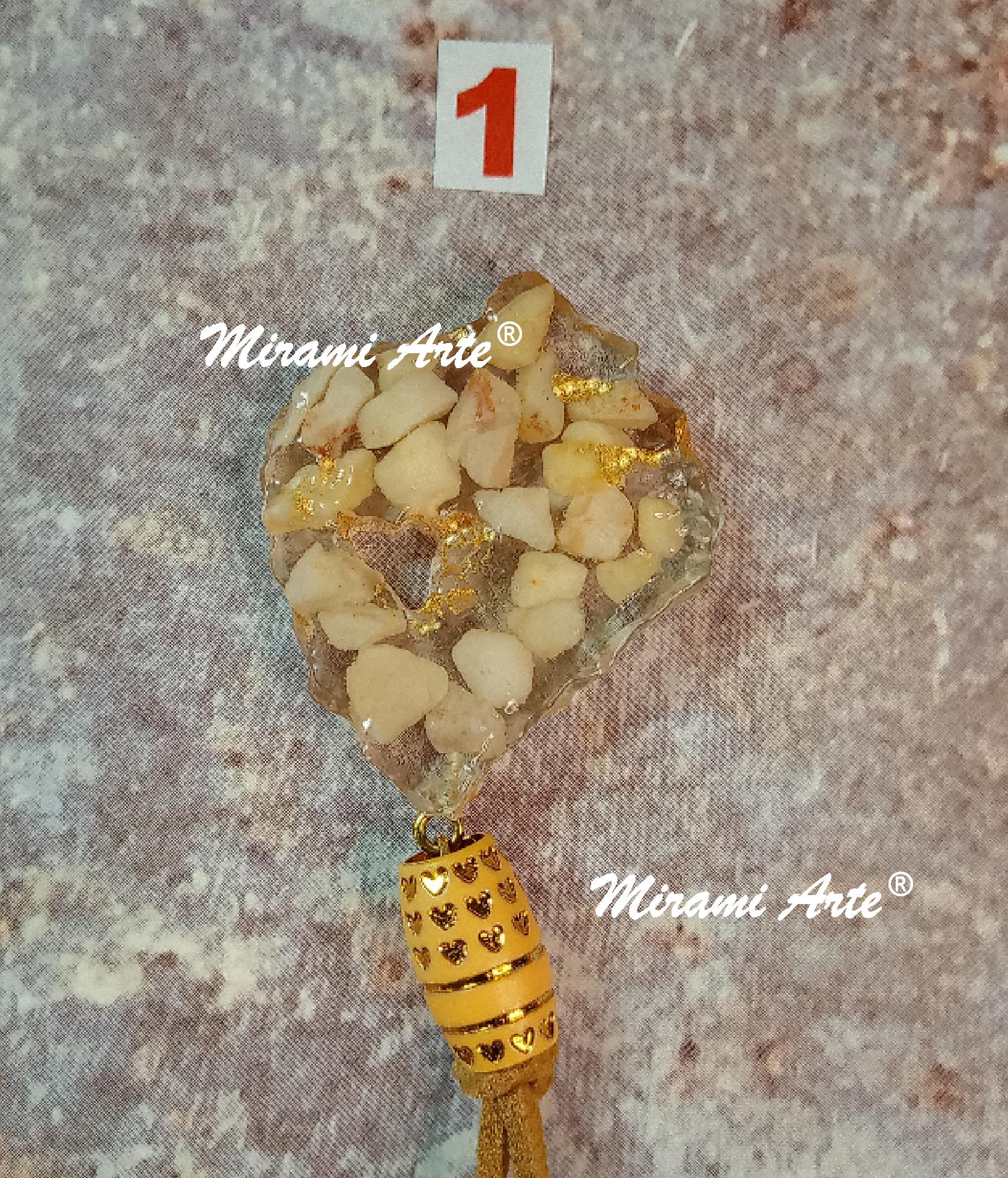 Medallón Piedras en Resina Transparente - Imagen 2