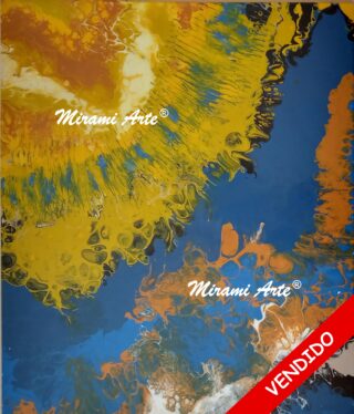 Cuadro Arte Fluido "Sol y Universo"