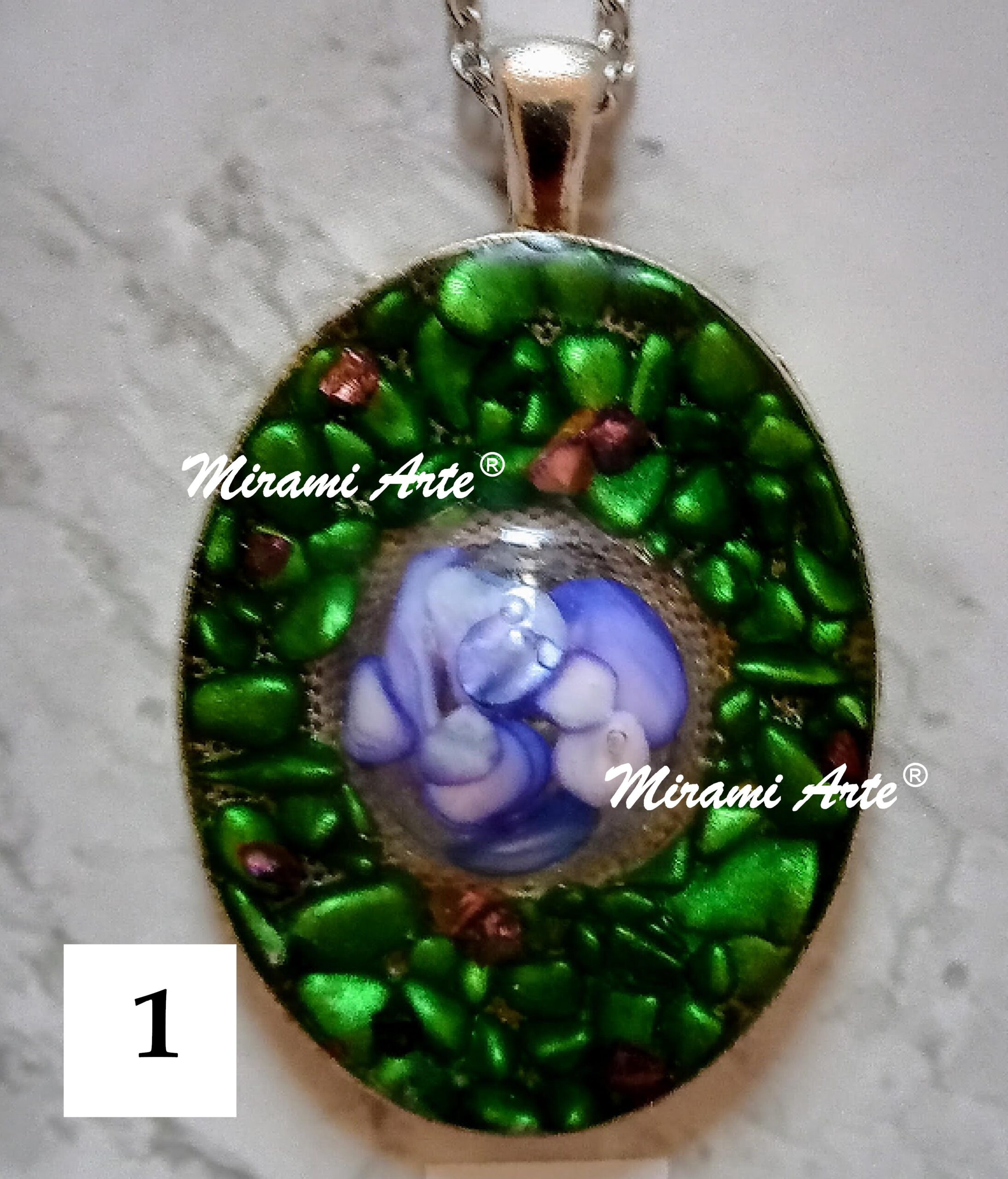 Medallones Ovalados Metálicos Rellenos con Piedras - Imagen 2